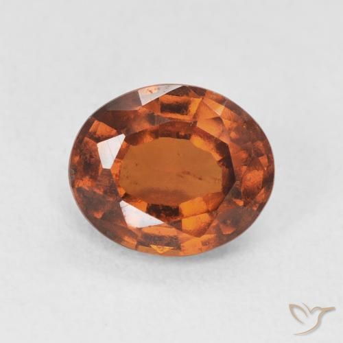 2.04ct Натуральный Красновато-оранжевый Гранат Гессонит, Овал, Чистота VS
