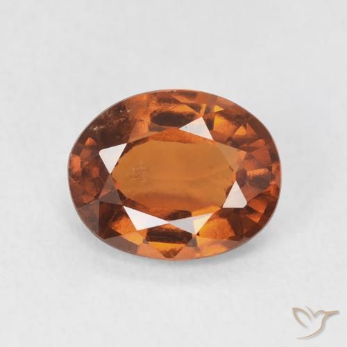 1.83ct Натуральный Темно-оранжевый Гранат Гессонит, Овал, Чистота VS