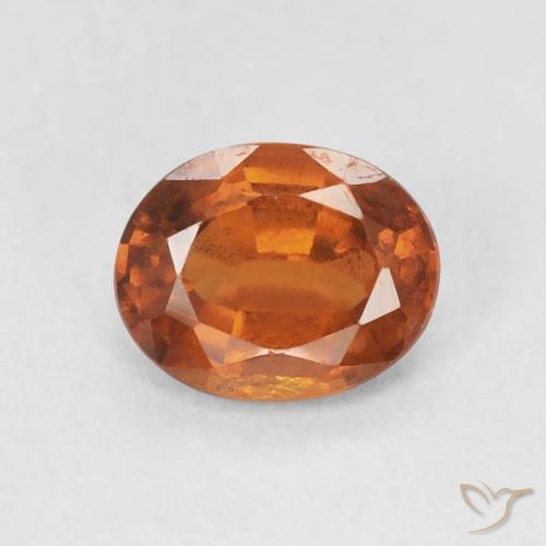 1.83ct Натуральный Medium Dark-Orange Гранат Гессонит, Овал, Чистота VS