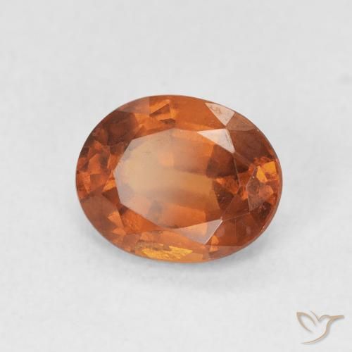 1.83 карата, натуральный Medium Dark-Orange Гранат Гессонит, Овал, Чистота VS
