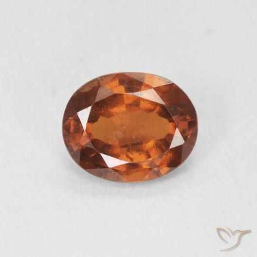 1.27ct Натуральный Красновато-оранжевый Гранат Гессонит, Овал, Чистота VS