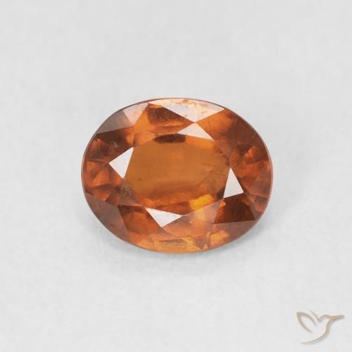 1.41ct Натуральный Красновато-оранжевый Гранат Гессонит, Овал, Чистота VS