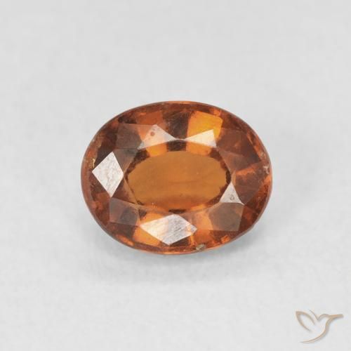 1.23ct Натуральный Medium Dark-Orange Гранат Гессонит, Овал, Чистота VS