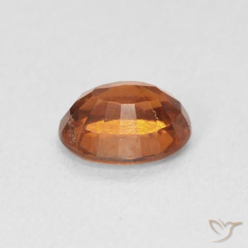1.23 карата, натуральный Medium Dark-Orange Гранат Гессонит, Овал, Чистота VS