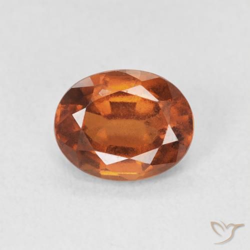 1.59ct Натуральный Medium Dark-Orange Гранат Гессонит, Овал, Чистота VS