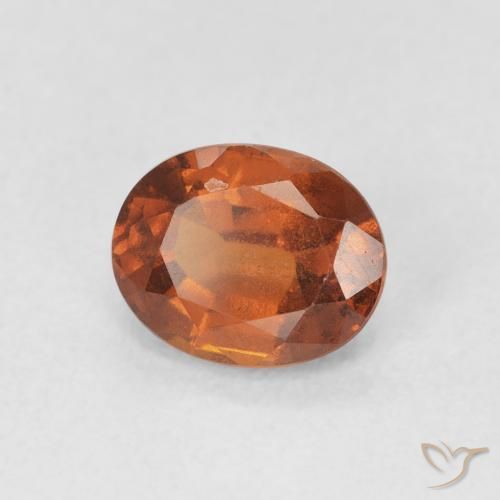 1.59 карата, натуральный Medium Dark-Orange Гранат Гессонит, Овал, Чистота VS