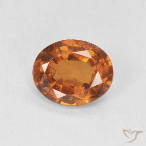1.36ct Натуральный Medium Dark-Orange Гранат Гессонит, Овал, Чистота VS