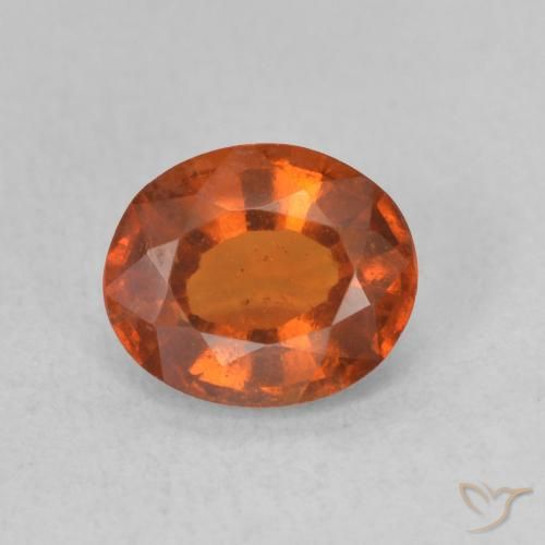 1.52ct Натуральный Красновато-оранжевый Гранат Гессонит, Овал, VS-SI