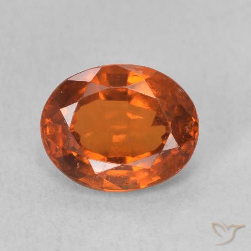1.39ct Натуральный Янтарный Апельсин Гранат Гессонит, Овал, VS-SI