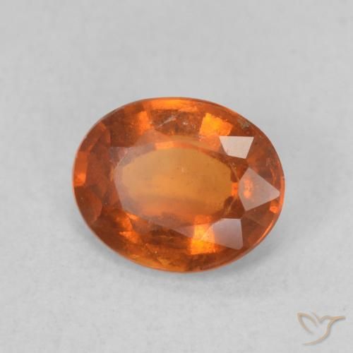 1.15 карата, натуральный Medium Dark-Orange Гранат Гессонит, Овал, VS-SI