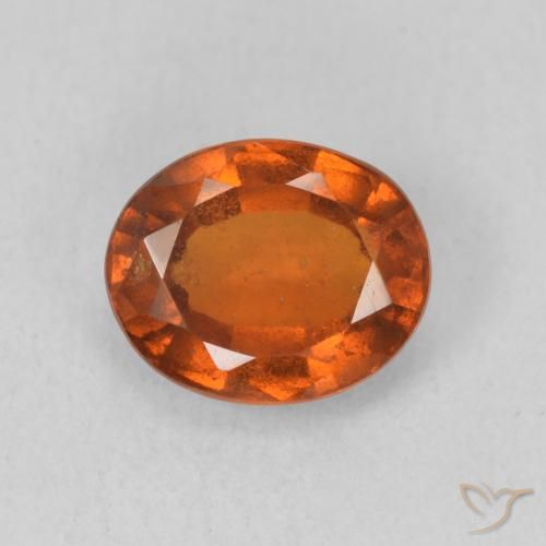 1.82ct Натуральный Янтарный Апельсин Гранат Гессонит, Овал, VS-SI