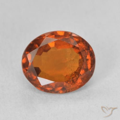 1.82ct Натуральный Средний апельсин Гранат Гессонит, Овал, VS-SI