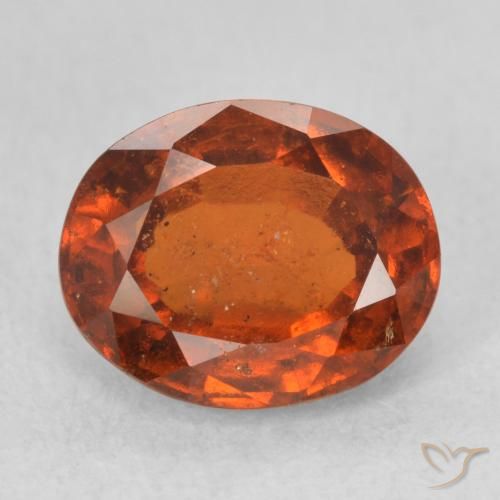 2.59ct Натуральный Средний апельсин Гранат Гессонит, Овал, VS-SI