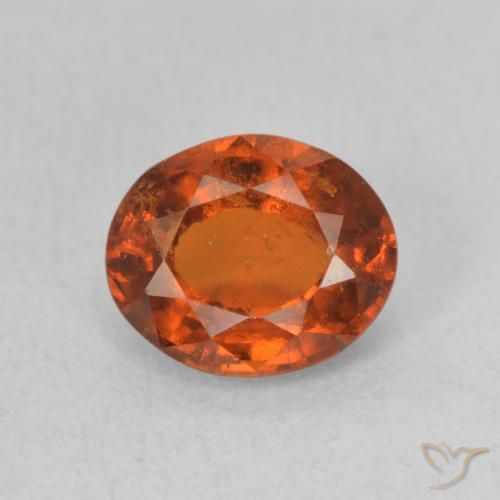 1.65ct Натуральный Красновато-оранжевый Гранат Гессонит, Овал, VS-SI