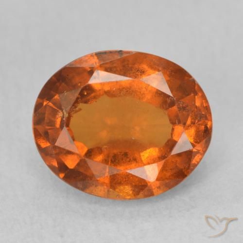 2.23ct Натуральный Красновато-оранжевый Гранат Гессонит, Овал, VS-SI