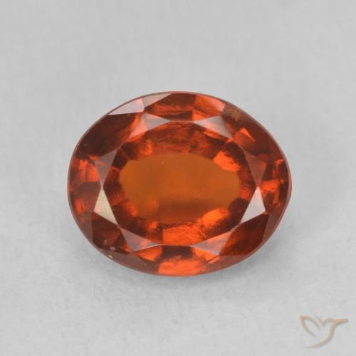 1.99ct Натуральный Огонь Оранжевый Гранат Гессонит, Овал, VS-SI