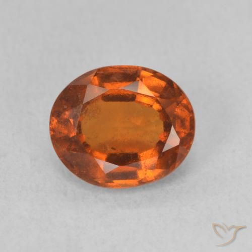 1.78ct Натуральный Янтарный Апельсин Гранат Гессонит, Овал, VS-SI