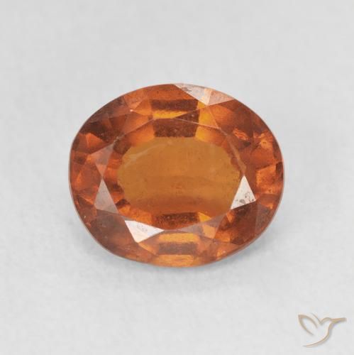 2.36ct Натуральный Красновато-оранжевый Гранат Гессонит, Овал, Чистота VS