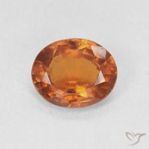 1.45ct Натуральный Желтовато-оранжевый Гранат Гессонит, Овал, Чистота VS