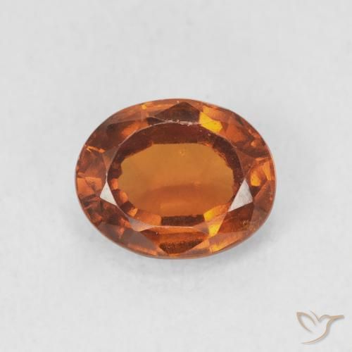 1.63ct Натуральный Темно-оранжевый Гранат Гессонит, Овал, Чистота VS