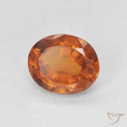 1.33 карата, натуральный Medium Dark-Orange Гранат Гессонит, Овал, Чистота VS