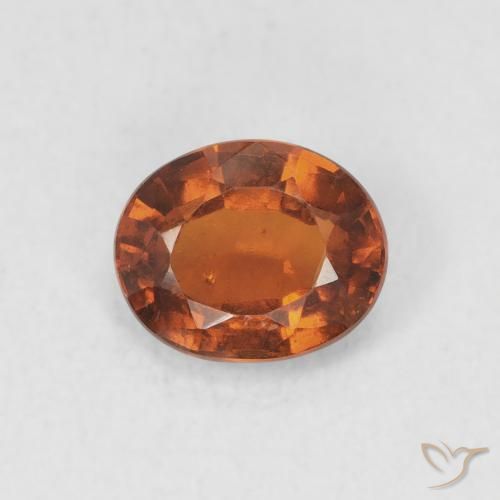 1.16ct Натуральный Темно-оранжевый Гранат Гессонит, Овал, Чистота VS