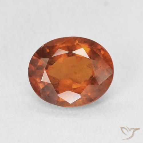 1.81ct Натуральный Темно-оранжевый Гранат Гессонит, Овал, Чистота VS