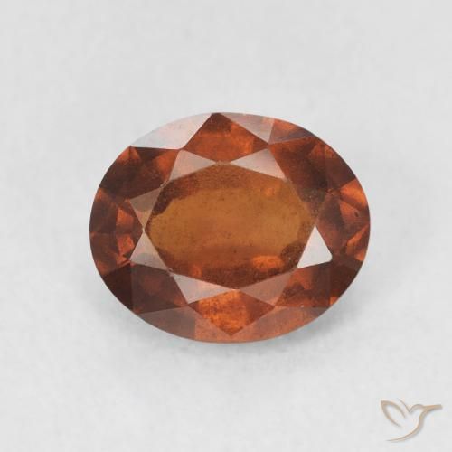 1.87ct Натуральный Янтарный Апельсин Гранат Гессонит, Овал, Чистота VS