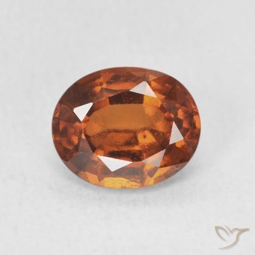 1.93ct Натуральный Красновато-оранжевый Гранат Гессонит, Овал, Чистота VS