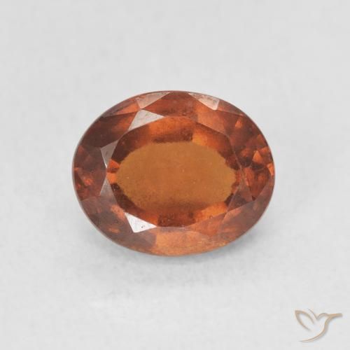 1.87ct Натуральный Красновато-оранжевый Гранат Гессонит, Овал, Чистота VS