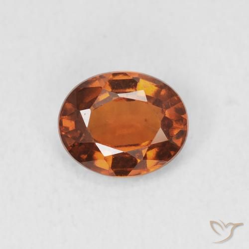 0.94ct Натуральный Янтарный Апельсин Гранат Гессонит, Овал, Чистота VS