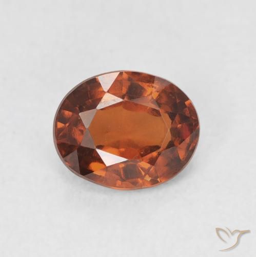 1.47ct Натуральный Средний апельсин Гранат Гессонит, Овал, VVS-VS