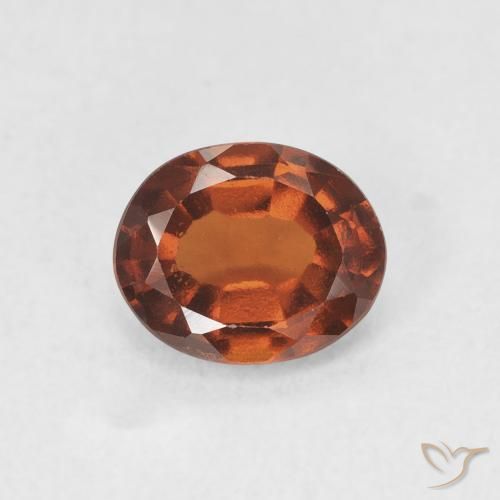 1.40ct Натуральный Красновато-оранжевый Гранат Гессонит, Овал, VVS-VS