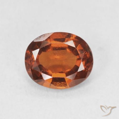 1.54ct Натуральный Янтарный Апельсин Гранат Гессонит, Овал, VVS-VS