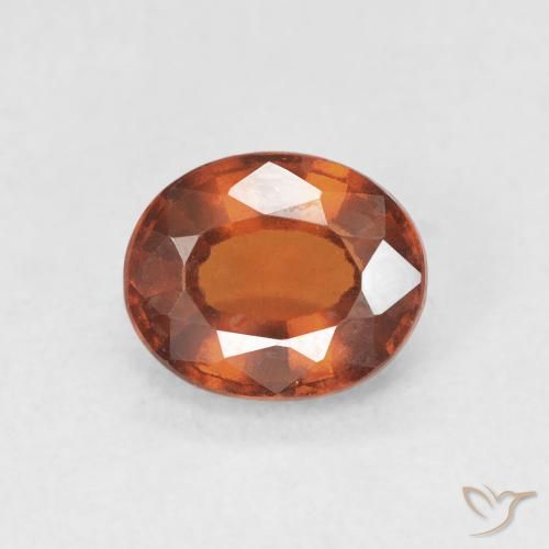 1.57ct Натуральный Янтарный Апельсин Гранат Гессонит, Овал, VVS-VS