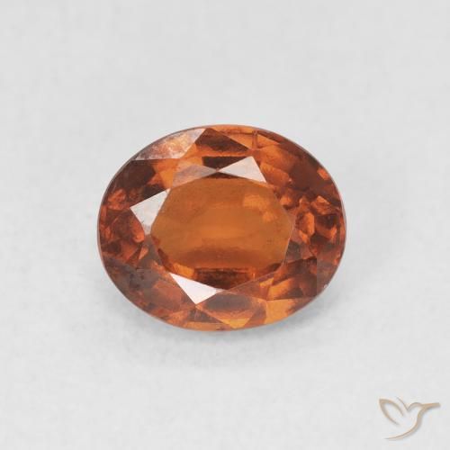 1.65ct Натуральный Красновато-оранжевый Гранат Гессонит, Овал, VVS-VS