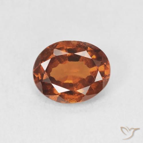 1.17ct Натуральный Красновато-оранжевый Гранат Гессонит, Овал, VVS-VS