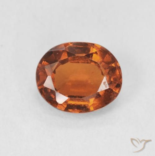 1.48ct Натуральный Темно-оранжевый Гранат Гессонит, Овал, VS-SI