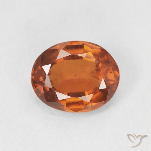 1.71ct Натуральный Темно-оранжевый Гранат Гессонит, Овал, VS-SI