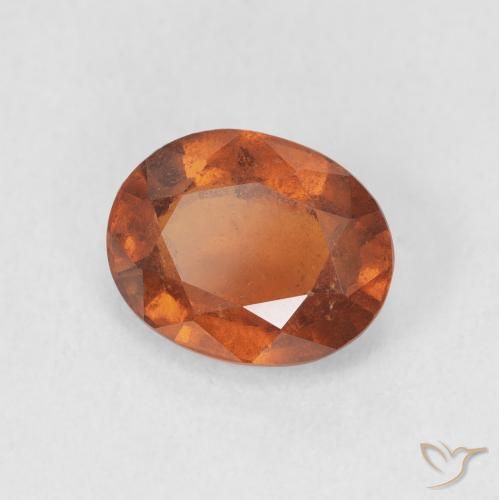 2.04 карата, натуральный Medium Dark-Orange Гранат Гессонит, Овал, VS-SI