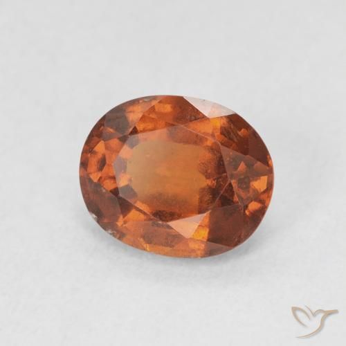 1.69 карата, натуральный Medium Dark-Orange Гранат Гессонит, Овал, VS-SI