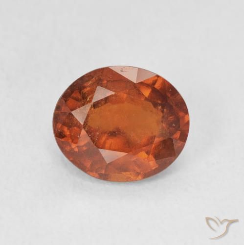 1.99ct Натуральный Красновато-оранжевый Гранат Гессонит, Овал, VS-SI