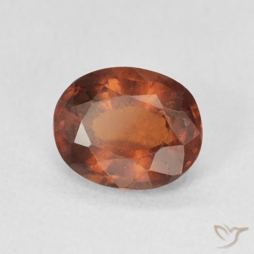 1.32 карата, натуральный Medium Dark-Orange Гранат Гессонит, Овал, VS-SI