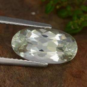 2.84 карата, натуральный Бледно-зеленовато-белый Хидденит, Огранка Овал, VVS-VS