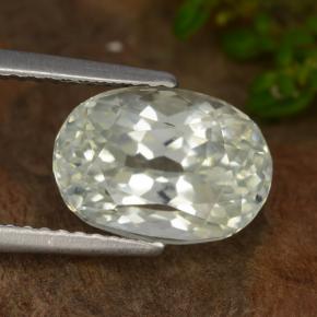 4.44 карата, натуральный Серовато-зеленый Хидденит, Огранка Овал, VVS-VS