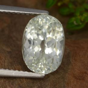 4.44 карата, натуральный Серовато-зеленый Хидденит, Огранка Овал, VVS-VS