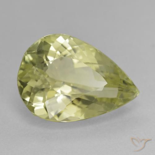 11.36 карата, натуральный Medium Light-Yellow Хидденит, Форма груши, Чистота VS