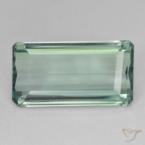 13.37ct Натуральный Голубовато-зеленый Хидденит, Изумрудная огранка, VVS-VS