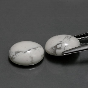 Натуральный Серовато-белый Говлит  карата Огранка Овал, Непрозрачный