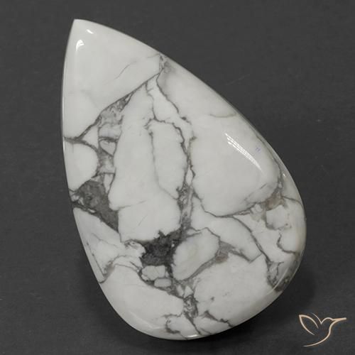 67.87ct Натуральный Серовато-белый Говлит, Форма груши, Непрозрачный